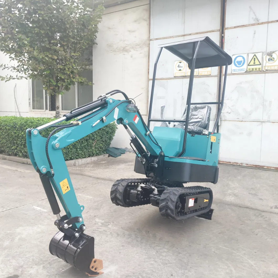China Mini Excavator 0.8t Small Digger 1 Ton Excavator with Rubber Track