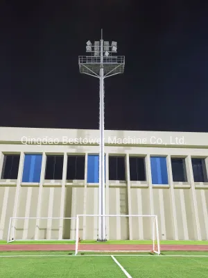 Hot Galvanized Tubular Steel Stadium Lighting Tower