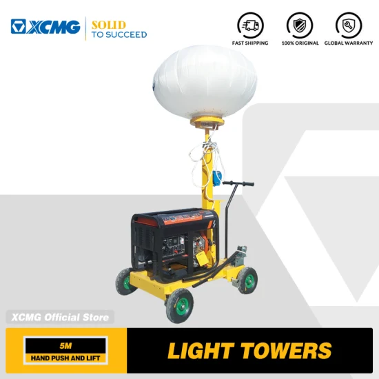 XCMG Official 5m 2X1000W Hydraulic Mast Telescopic Portable Mobile Inflatable Halogen Lamp Balloon Lighting Tower