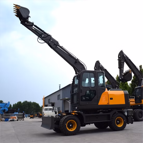 CE Approved 6ton 9ton Mini Excavators Digger Earth Moving Machine Hydraulic Wheel Excavator